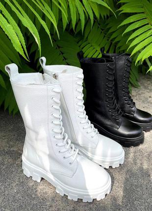 28551🍁демісезонні черевички високі nina❤mi в натуральній шкірі👑