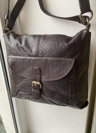 Сумка fat face натуральная зернистая кожа