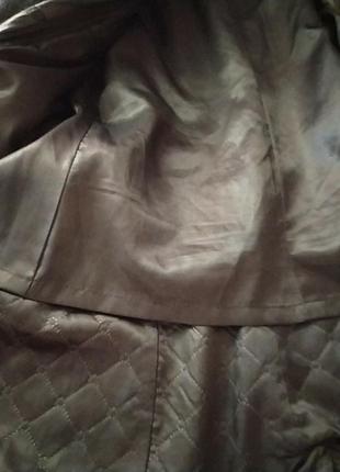 Натуральная кожаная удлиненная куртка р. 469 фото