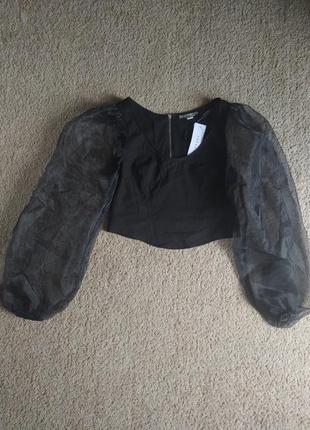 Шикарна нова блуза з об'ємними рукавами від topshop