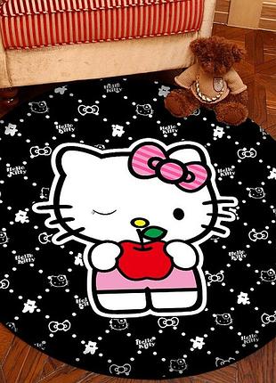 Килимок в дитячу кімнату круглий homytex hello kitty 150х150
