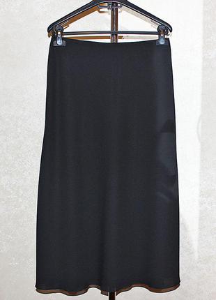 Шифоновая чёрная юбка на подкладке bonmarche2 фото