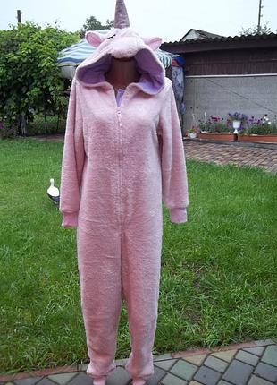 ( 46 / 48 р) marks spencer єдиноріг товстий флісовий комбінезон піжама кигуруми жіночий б/у