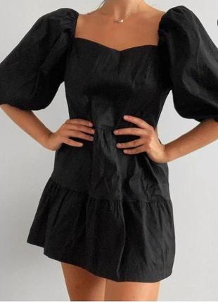 Красиве плаття з об'ємними рукавами в стилі зара