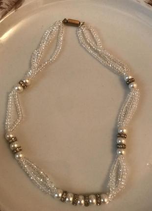Шикарное  винтажное жемчужное колье