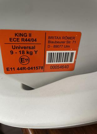 Автокрісло дитяче britax romer king ll6 фото