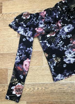 Лонгслив кофта h&m в квітковий принт 2