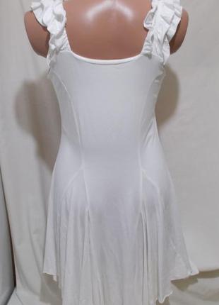 Платье-туника белое большие розы стразы *jane norman* 48-50р3 фото