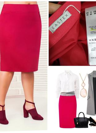 Шерсть лён люкс состав роскошная фирменная юбка карандаш миди большого размера супер состав качество