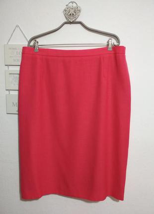 Шерсть лён люкс состав роскошная фирменная юбка карандаш миди большого размера супер состав качество2 фото