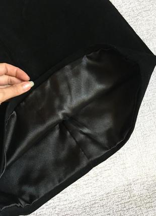 Юбка кожаная женская чёрная замшевая юбка прямая замшевая river islanb -xs s.5 фото
