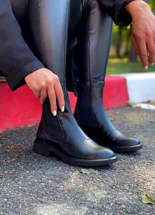 Кожаные ботинки челси ручной работы