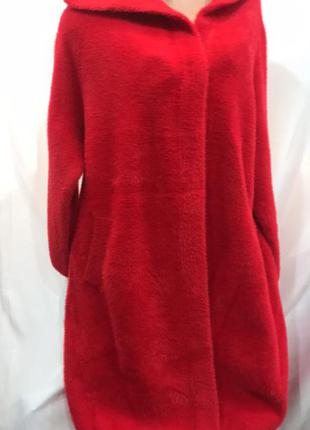 Пальто с шерстью альпаки с капюшоном3 фото