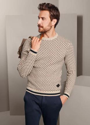 Стильный мужской вязанный свитер, пуловер от tcm tchibo (чибо), германия, размер s-m