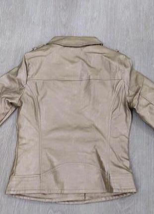 Крутая женская куртка-косуха lc waikiki из экокожи цвет бронза.2 фото