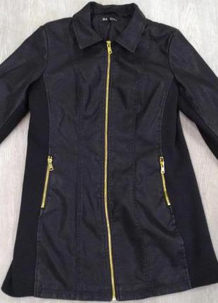 Женская удлиненная куртка-плащ  baccini из эко-кожи
