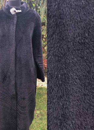Бомбовое батальное пальто с шерстью альпаки6 фото