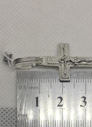 Новый родированый серебряный крестик серебро 925 пробы6 фото