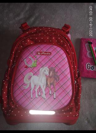 Рюкзак для девочки 1-4 кл фирменный рюкзак herlitz bliss horses в идеальном состоянии2 фото