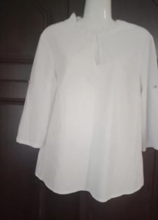 Стильна рубашка, кофта, блюза белая1 фото
