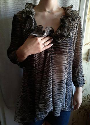 Женская пляжная туника с воланами, летняя шифоновая накидка, блуза, блузка daniel valentin2 фото