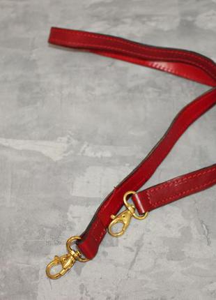 Шкіряний наплічний ремінь на сумку. 100% натуральна шкіра