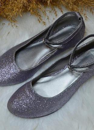 Шикарные балетки серебряного цвета от graceland, невероятно переливаются!2 фото