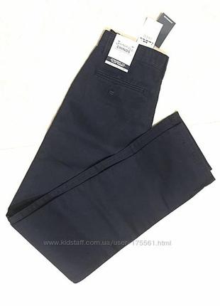Темно-синие демисезонные прямые брюки springfield. страна : испания .  размер 363 фото