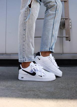 Кросівки air force 1 white black кроссовки1 фото