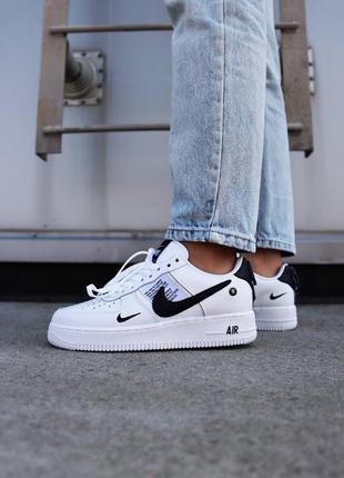 Кросівки air force 1 white black кроссовки9 фото