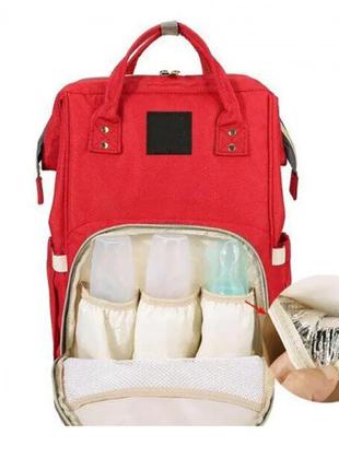 Рюкзак-сумка для мам mother bag el-1230 красная2 фото
