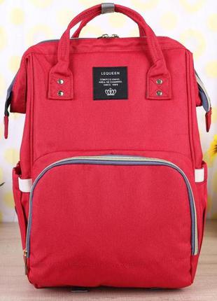 Рюкзак-сумка для мам mother bag el-1230 красная5 фото