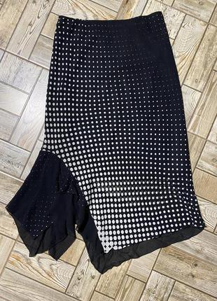 Розкішна шифонова спідниця в горох,віскоза,італія giulia galanti