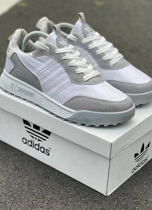 Мужские демисезонные кроссовки на осень adidas 🆕легкие серые с белым адидас🆕