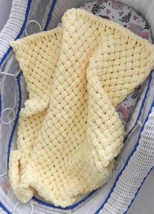 Плюшевый плед, пледик в коляску, на выписку, 85/85