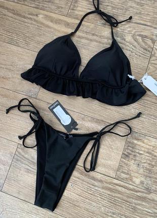 Роздільний купальник бікіні трикутники з рюшем