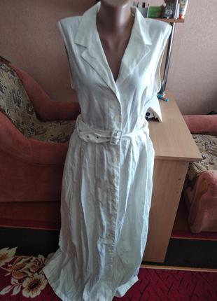 Платье сарафан с пуговицами в пол 100%хлопок3 фото