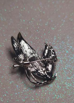 Ослепительная брошь бабочка 🦋 брошка метелик стразы кристаллы пин шпилька3 фото