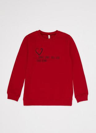 Свитшот бордовый для девочки defacto.