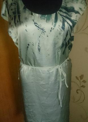 Стильна салатова сукня з поясом expresso s
