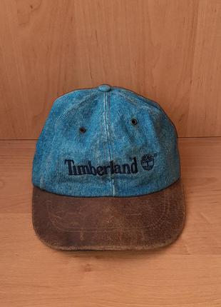 Винтажная джинсовая кепка-бейсболка timberland vintage made in usa