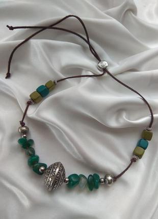 Бусы ожерелье из натуральных камней в стиле бохо, ручная авторская работа2 фото
