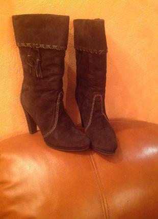 Зимові чоботи натуральна замша і хутро