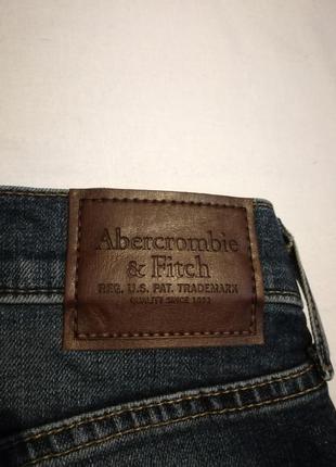 Мужские темносиние джинсы abercrombie & fitch kennan straight stretch6 фото
