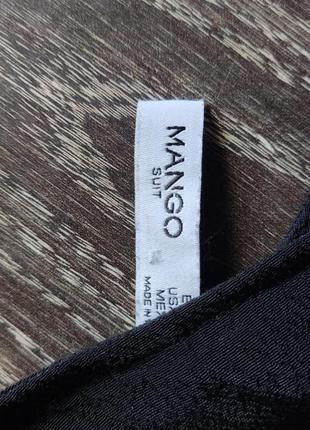 Чёрное базовое платье  mango с разрезом 5