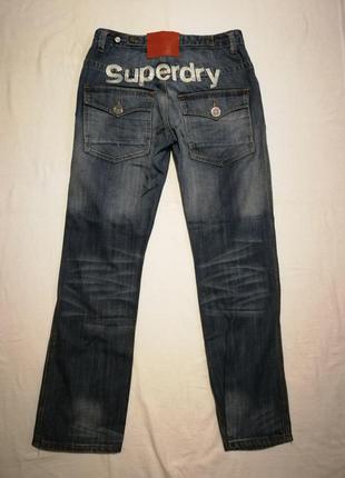 Мужские синие винтажные ретро джинсы superdry denim mill6 фото