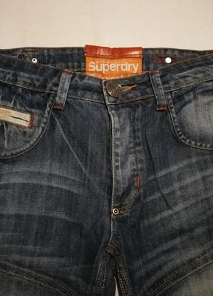 Мужские синие винтажные ретро джинсы superdry denim mill8 фото