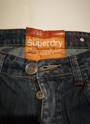 Мужские синие винтажные ретро джинсы superdry denim mill7 фото