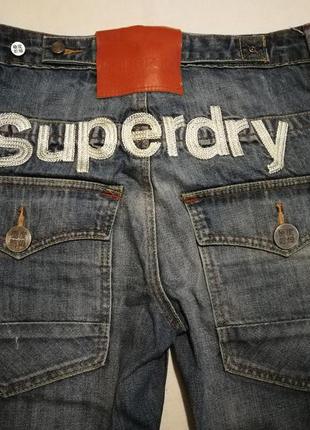 Мужские синие винтажные ретро джинсы superdry denim mill9 фото