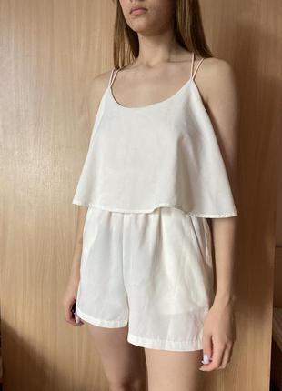 Комбинезон ромпер молочный